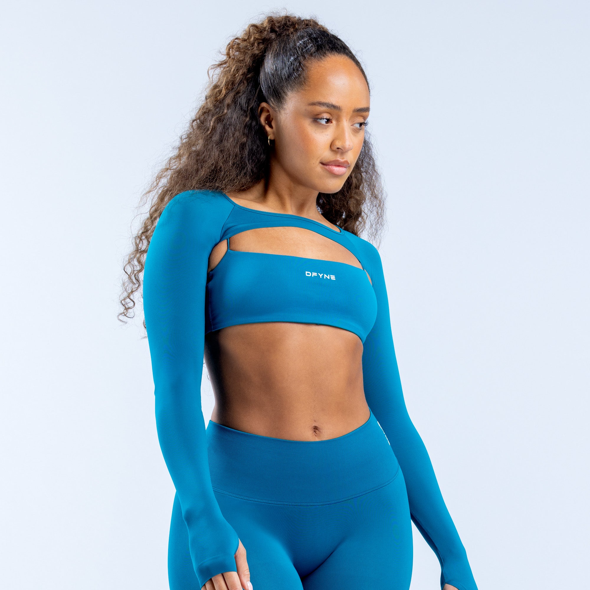 DFYNE Defy Long Sleeve Shrug Dam Blå | 0256831-TZ