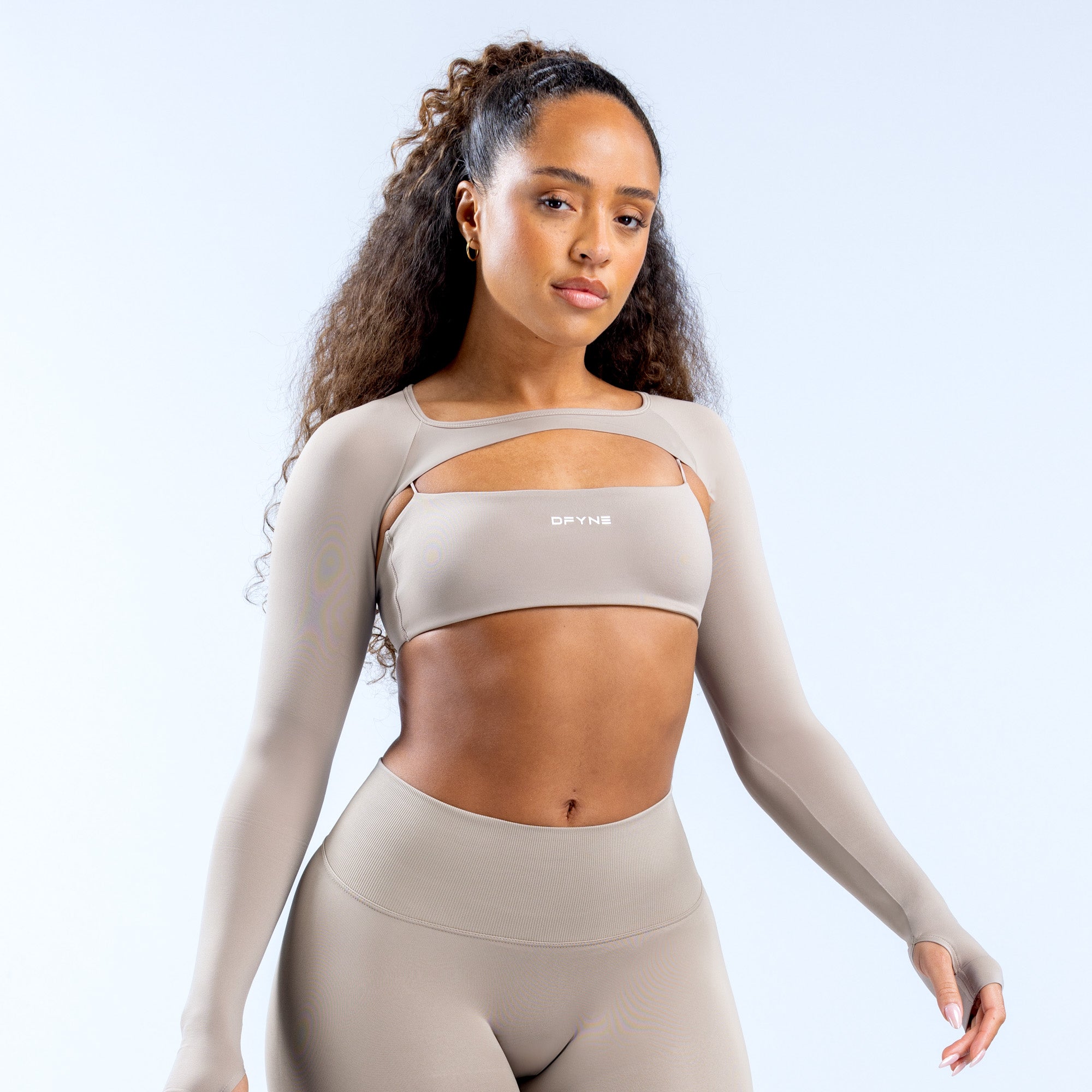 DFYNE Defy Long Sleeve Shrug Dam Grå | 9761408-BI