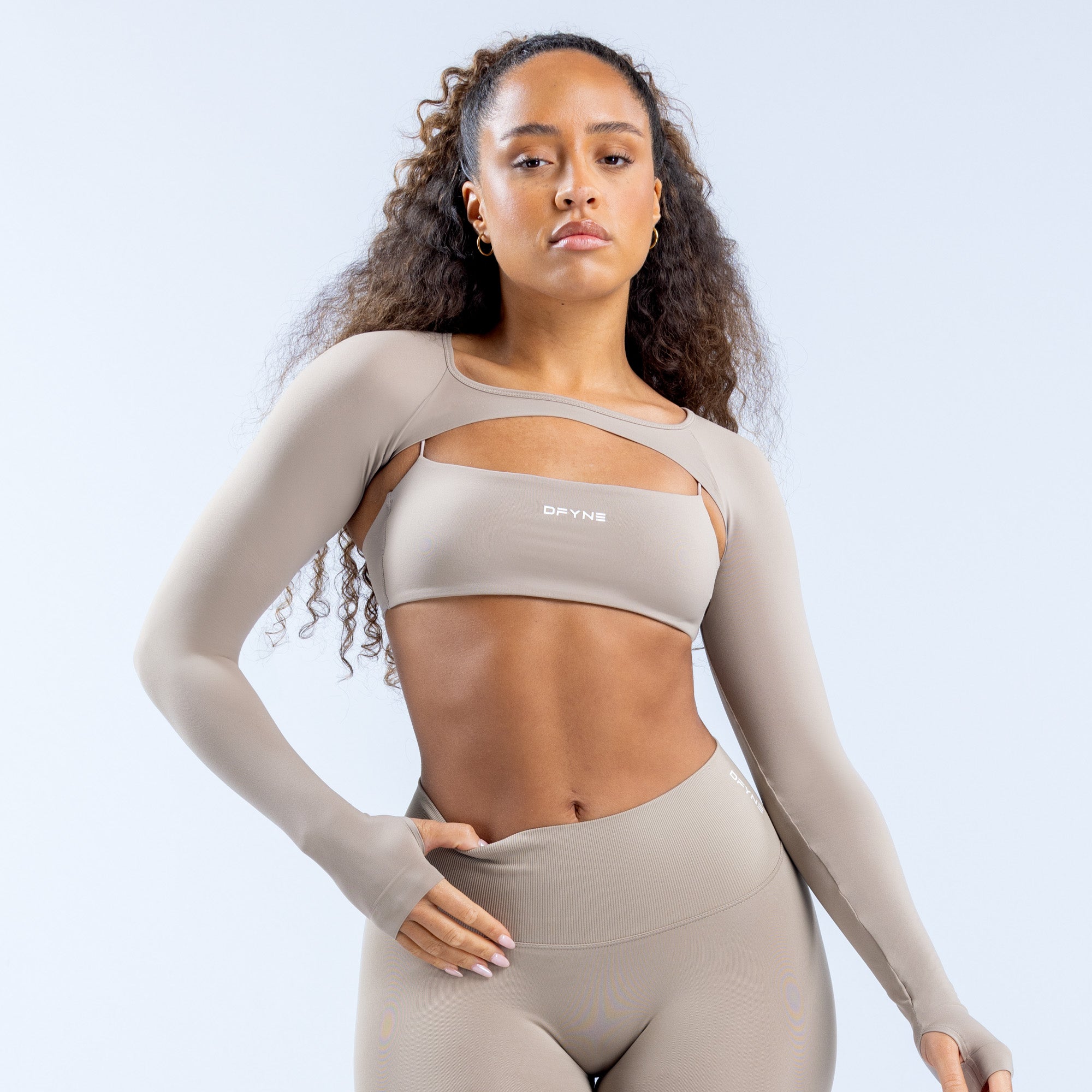 DFYNE Defy Long Sleeve Shrug Dam Grå | 9761408-BI