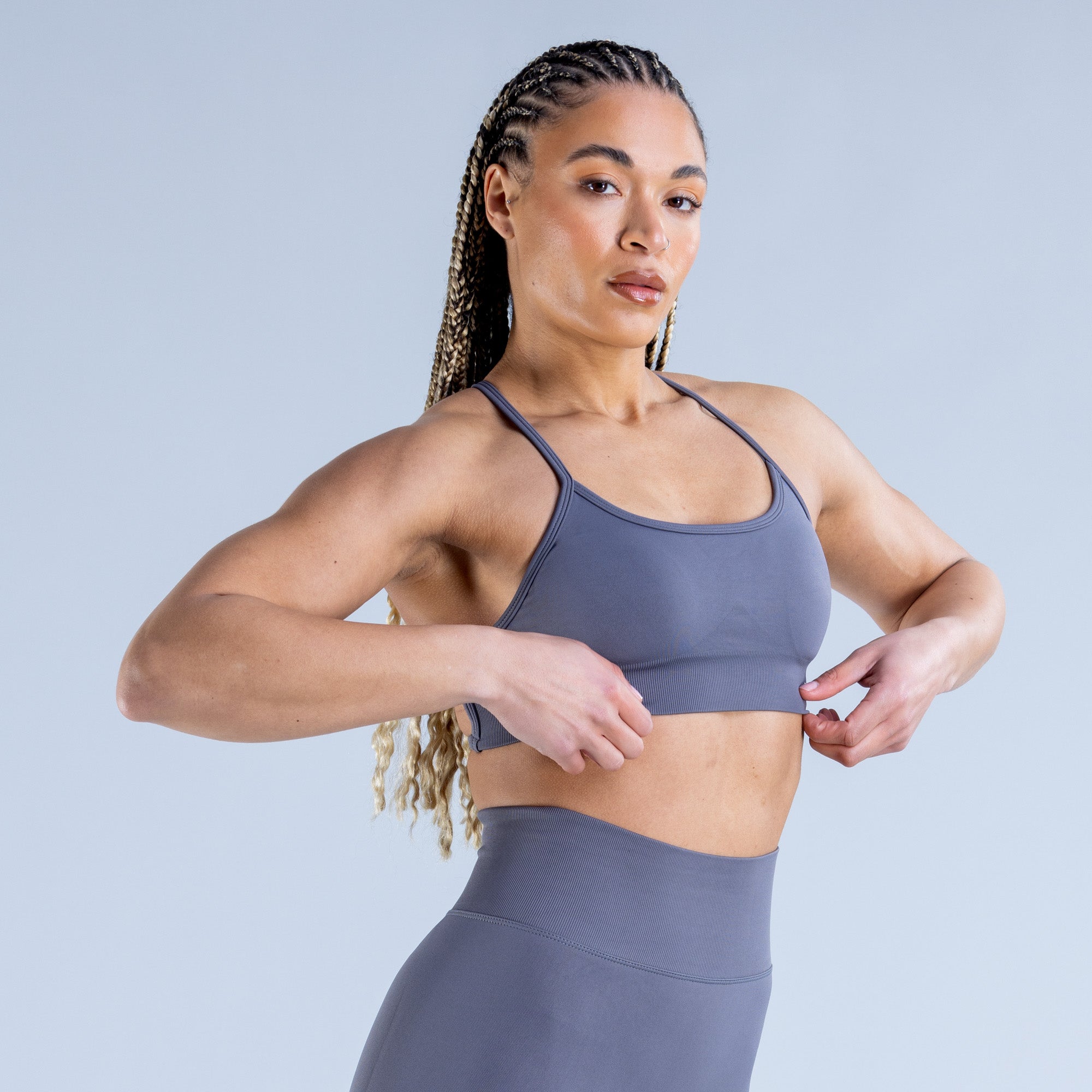 DFYNE Dynamic Backless Sport BH Dam Mörkgrå | 3645027-VO