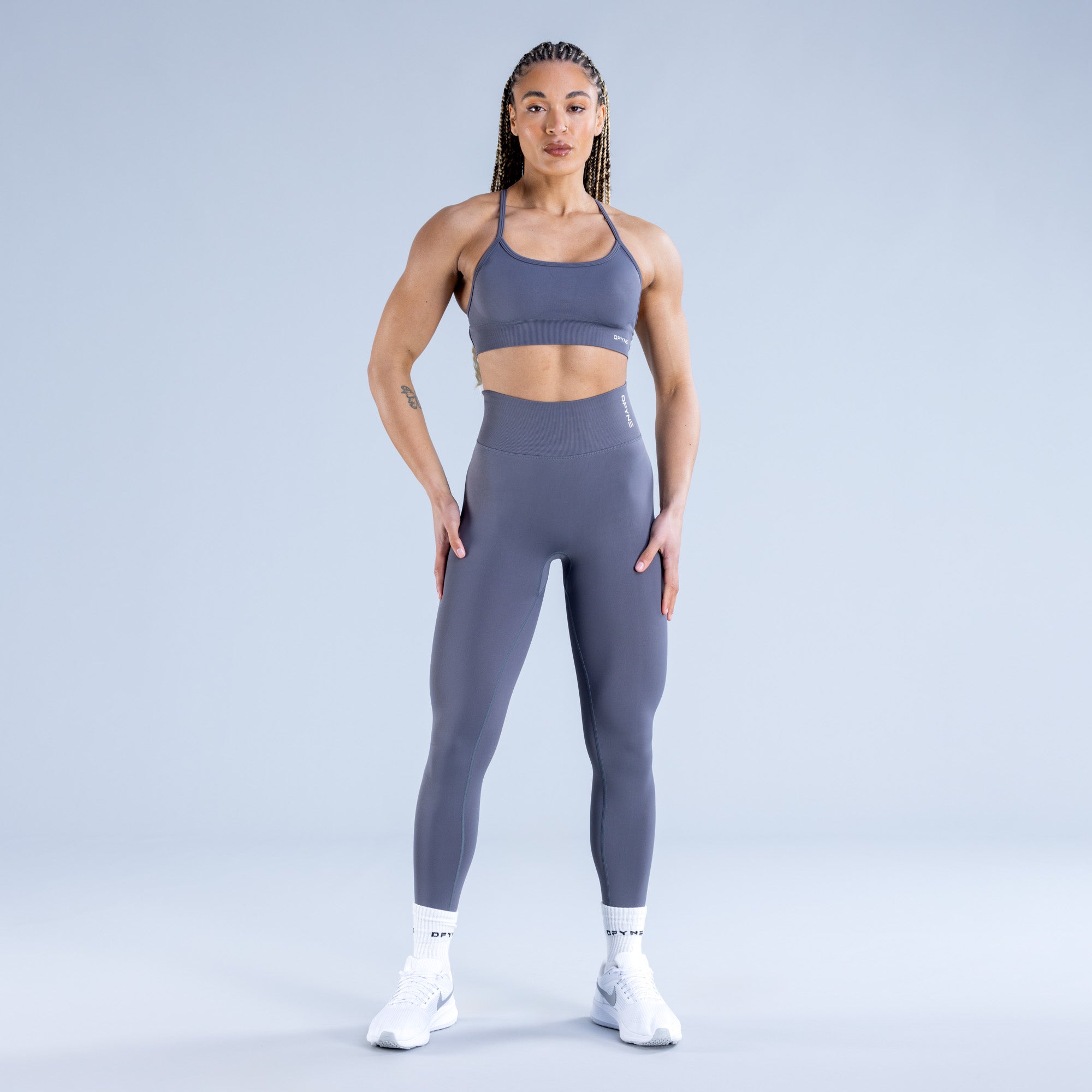 DFYNE Dynamic Backless Sport BH Dam Mörkgrå | 3645027-VO