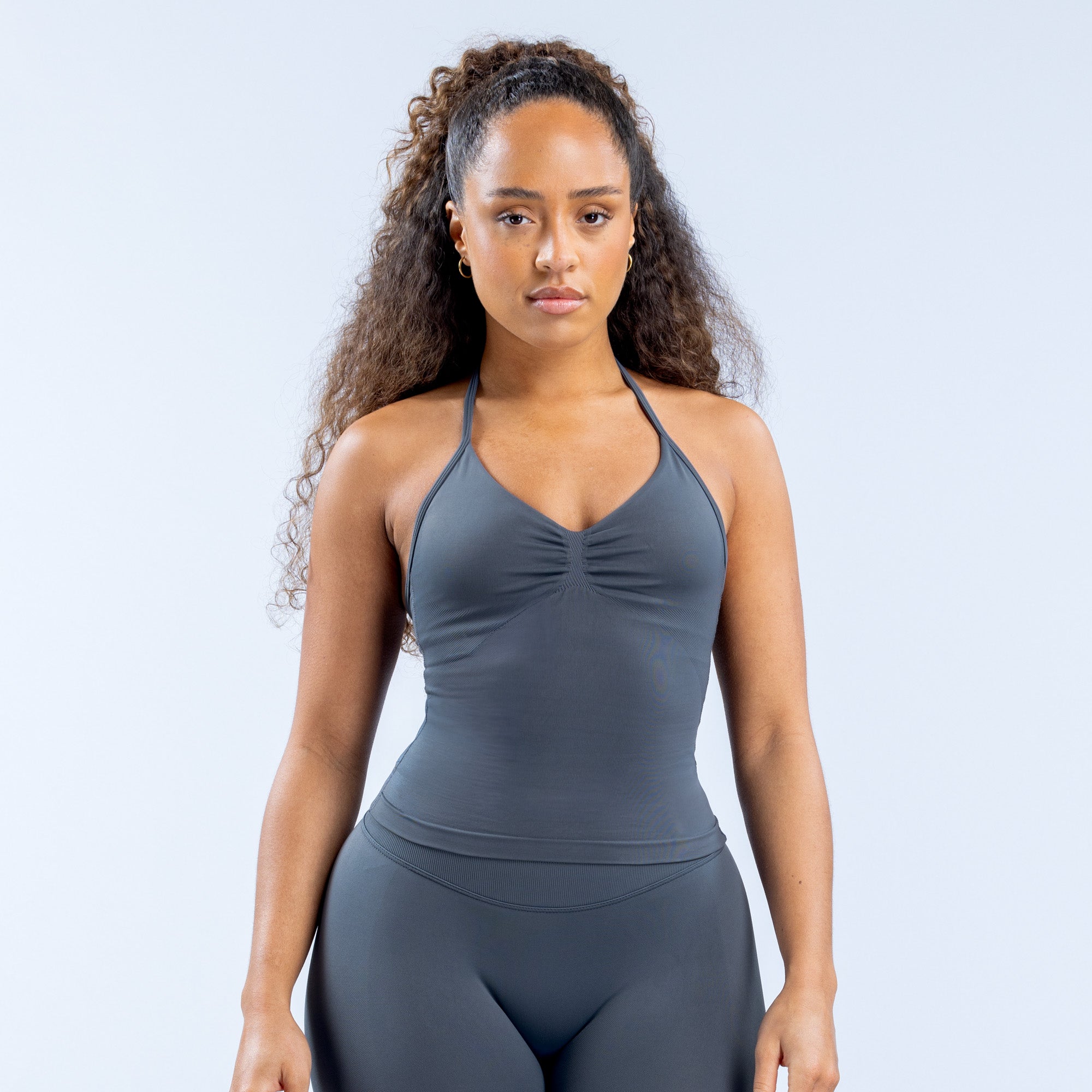 DFYNE Impact Longline Strappy Top Dam Grå | 0382945-OJ