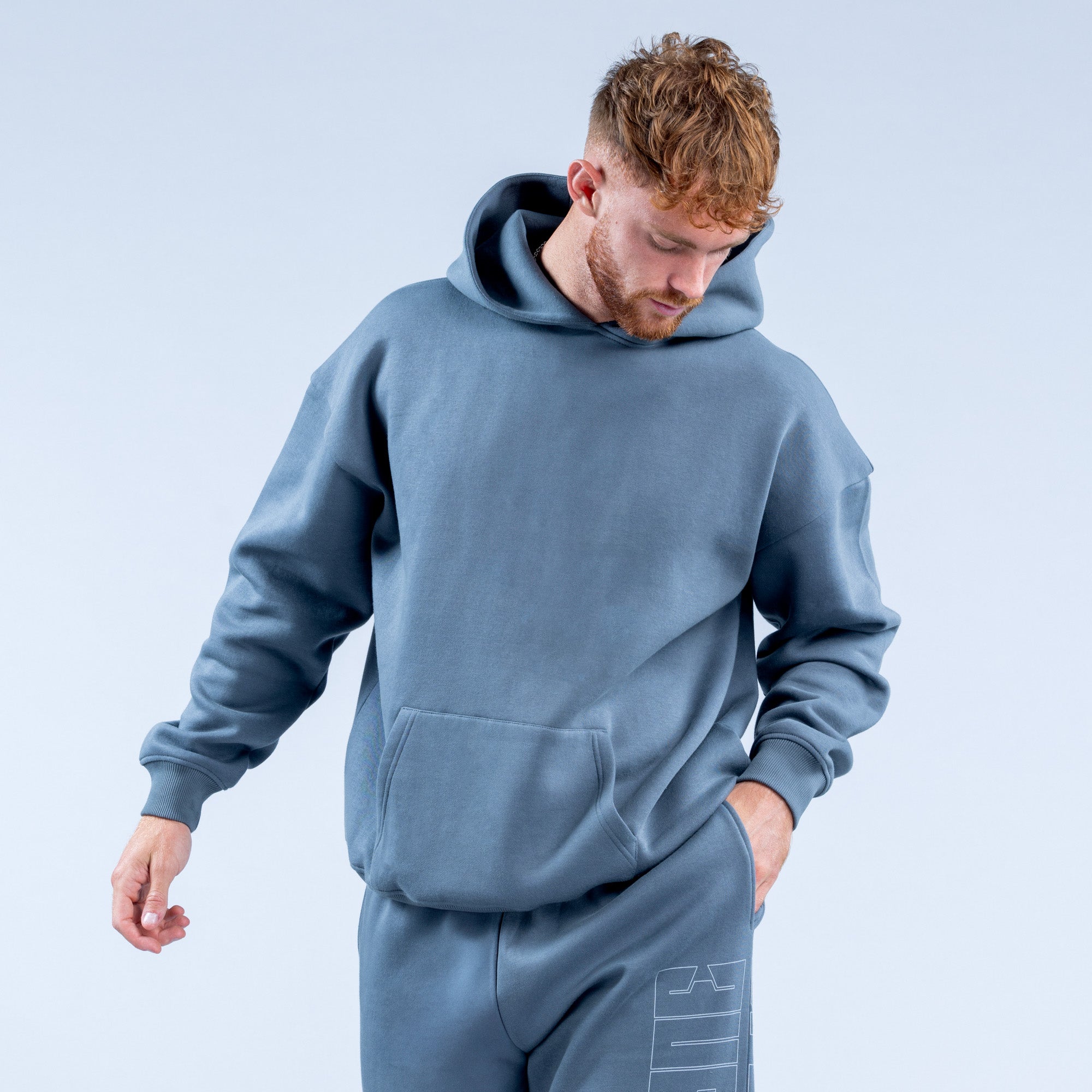 DFYNE Recharge Graphic Hoodie Herr Grå | 1092354-SU