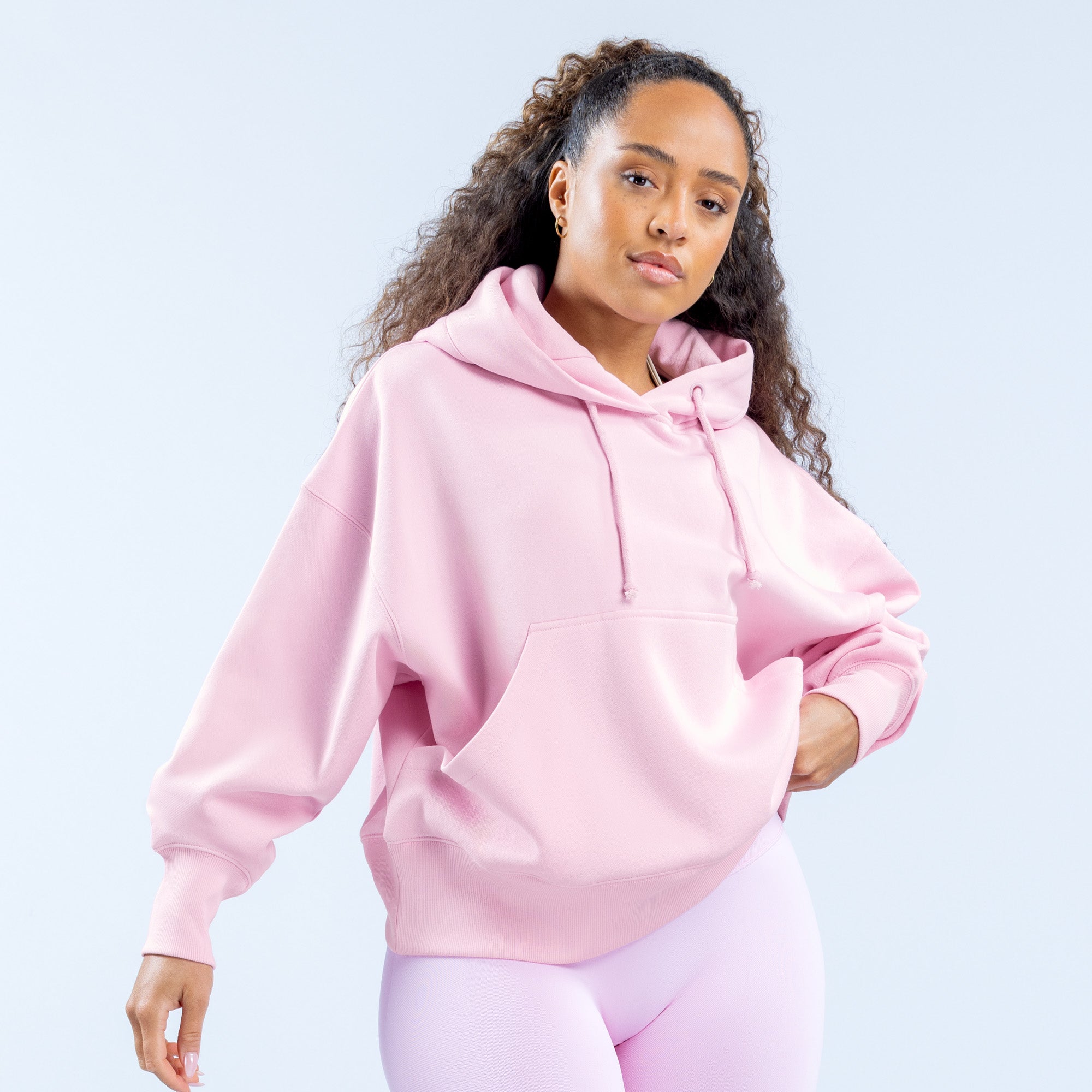 DFYNE Signature Hoodie Dam Ljusrosa Rosa | 6879213-AQ