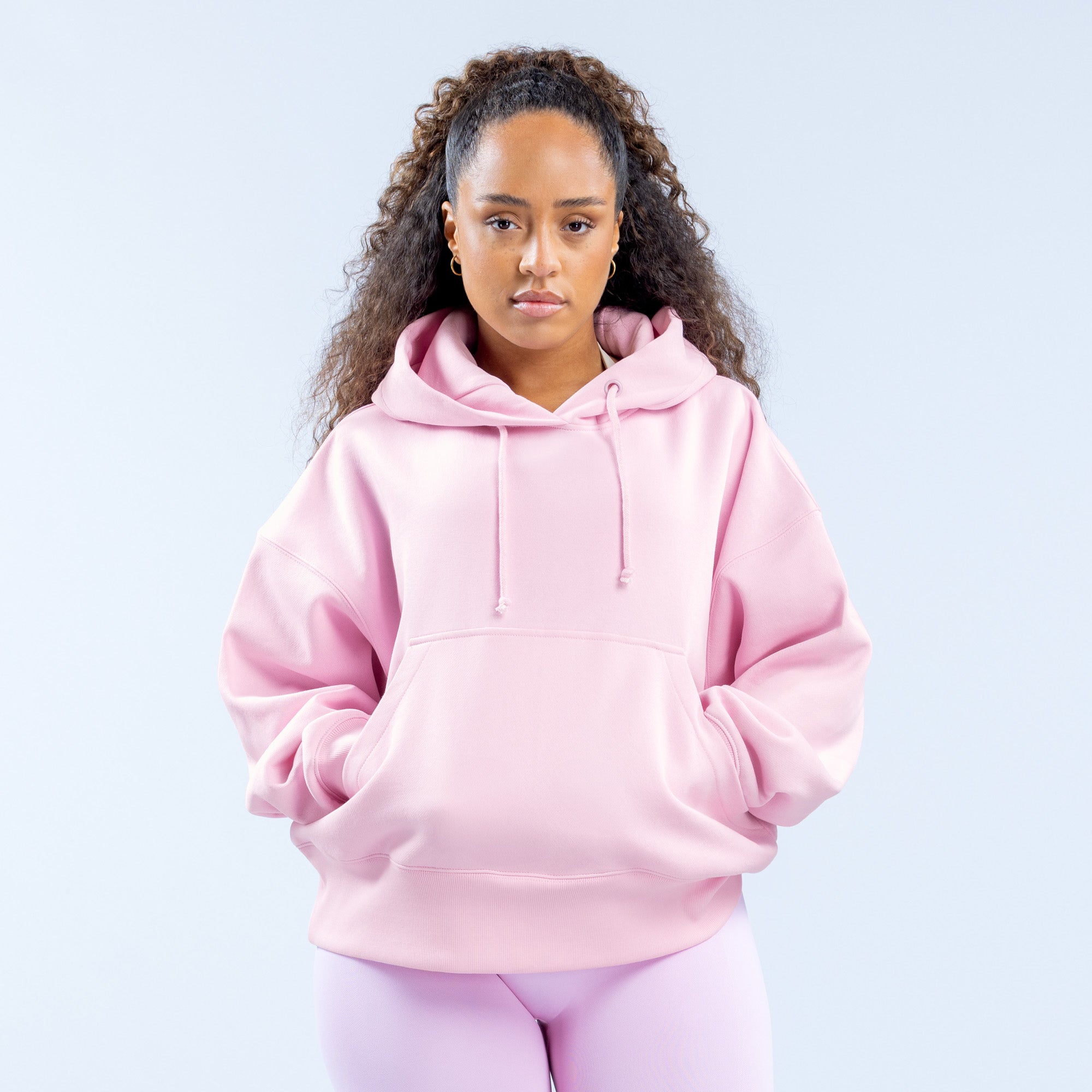 DFYNE Signature Hoodie Dam Ljusrosa Rosa | 6879213-AQ