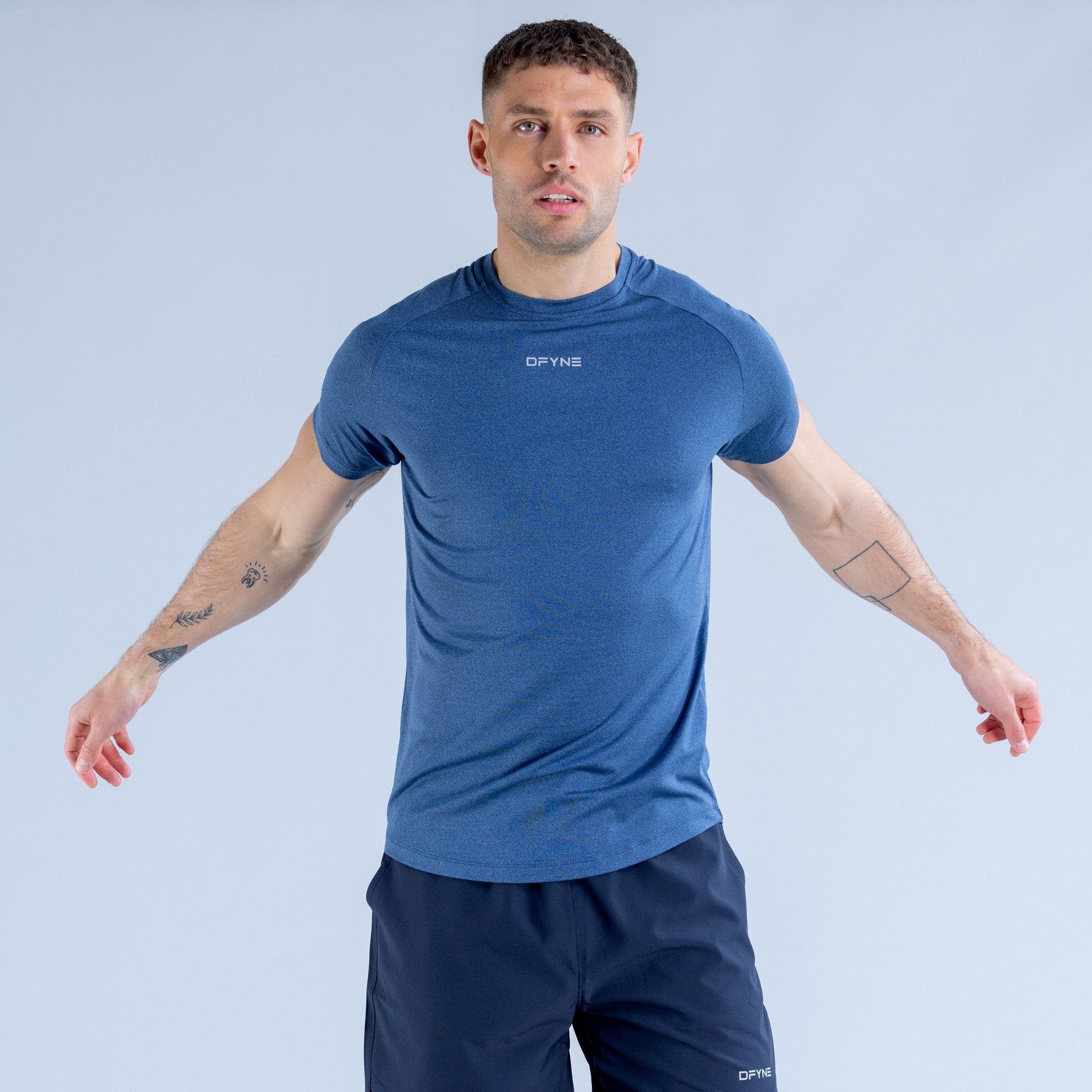 DFYNE Stealth Training T-Shirt Herr Blå | 1269385-LO