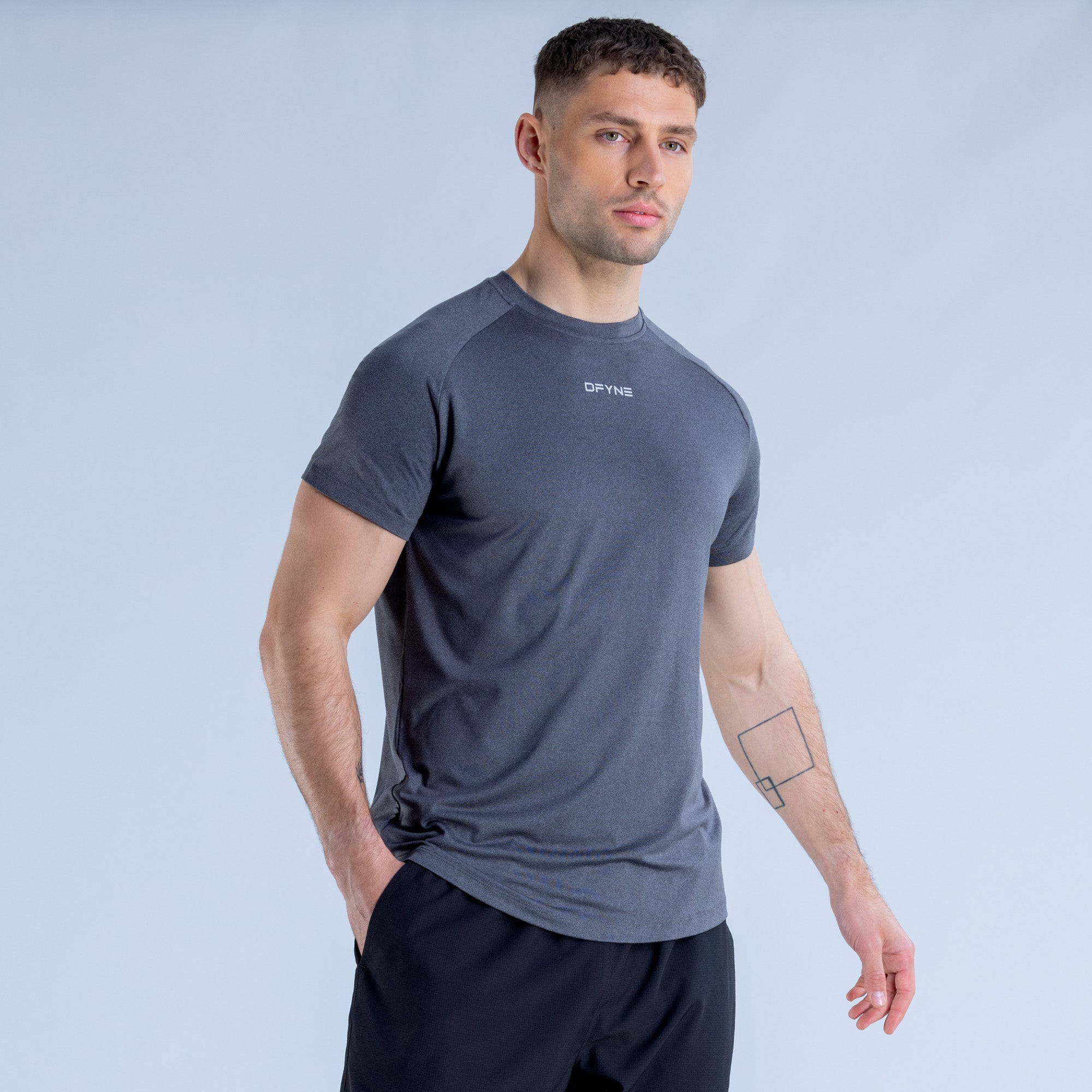 DFYNE Stealth Training T-Shirt Herr Svarta | 4105987-SK